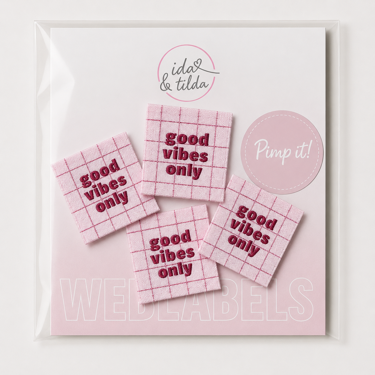 Weblabel "Good Vibes Only" 3,5 x 3,5cm