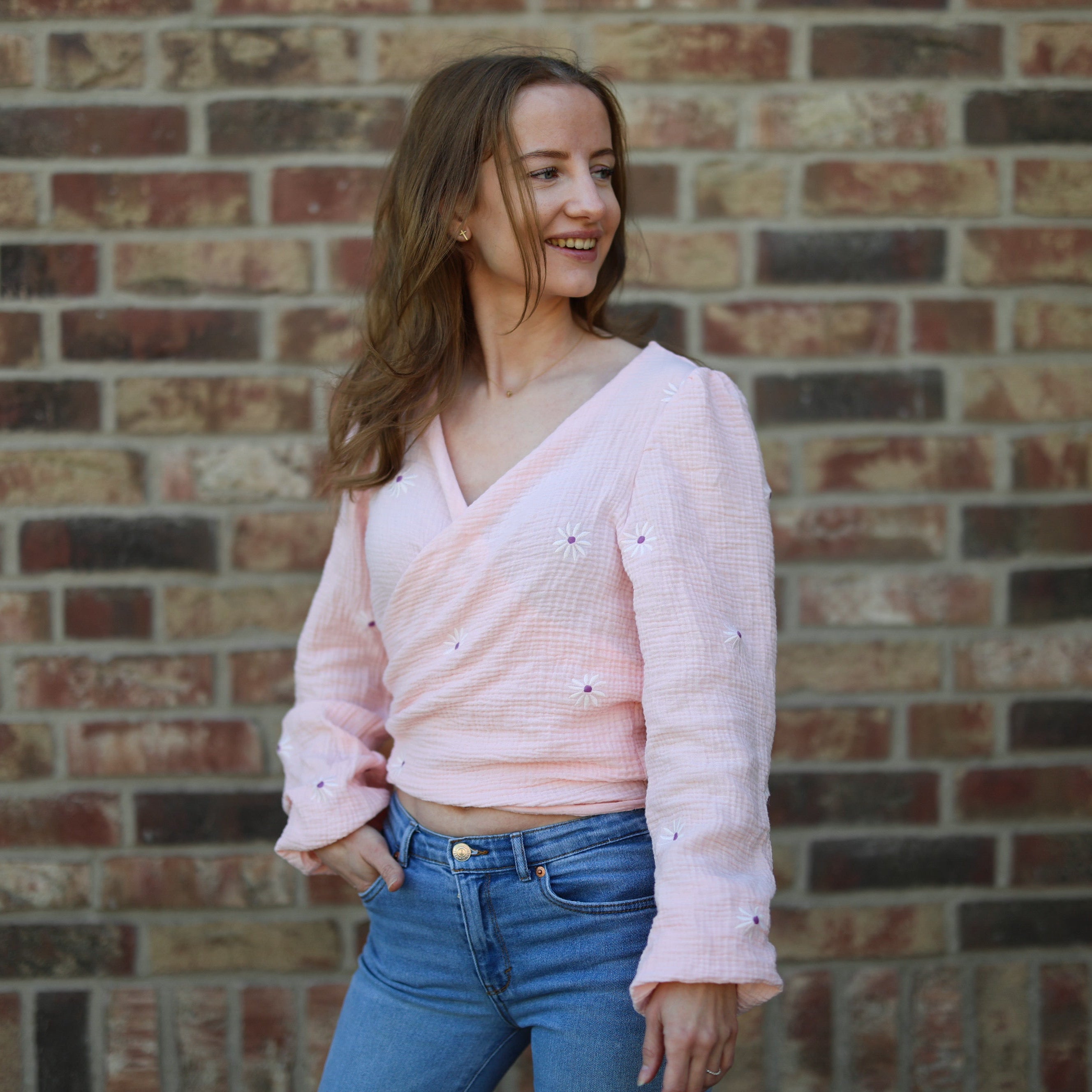 Nähpaket: Comfy Wickelbluse (Gr. 34-52)