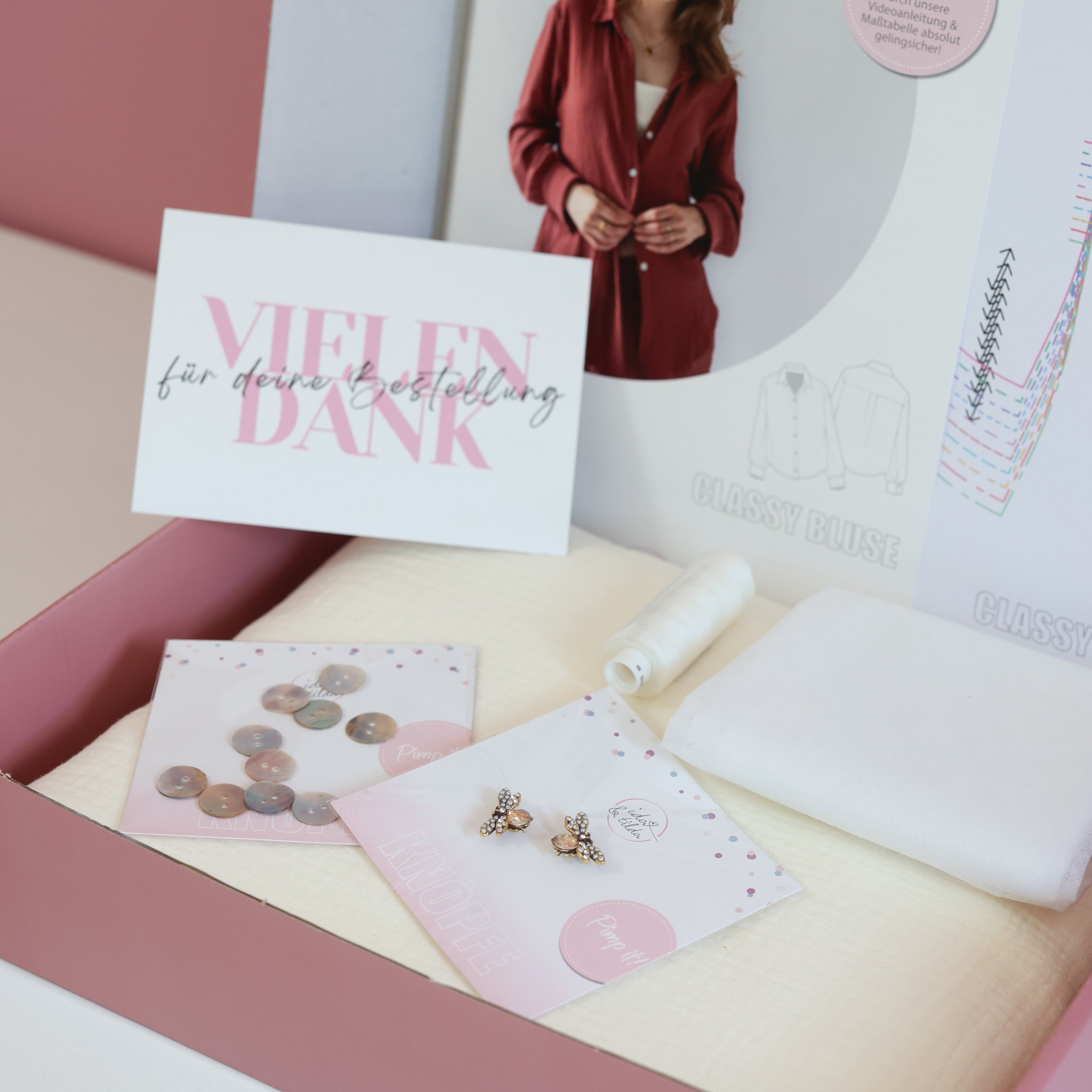 Nähpaket: Classy Bluse DIY Box (Gr. 34-52)