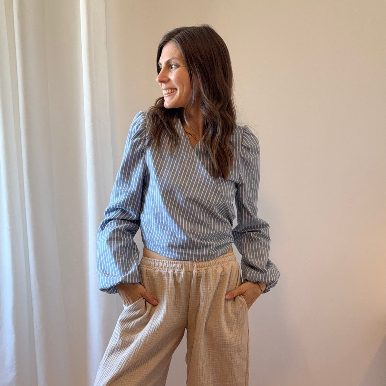 Nähpaket: Comfy Wickelbluse (Gr. 34-52)
