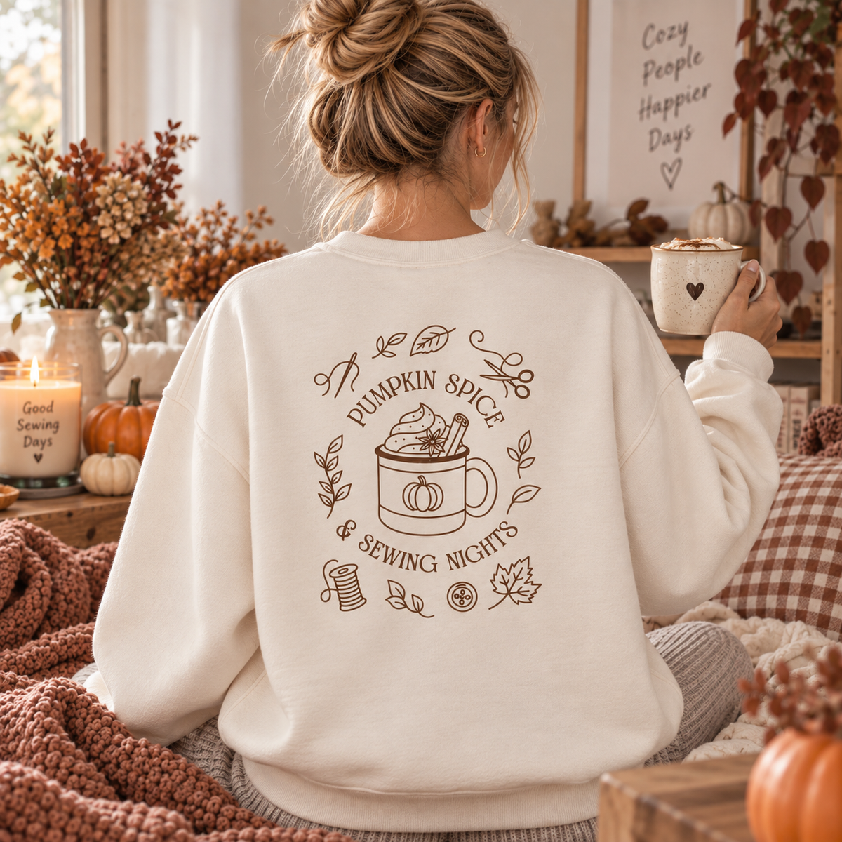 Bügelbild - Pumpkin Spice & Sewing Nights (groß)