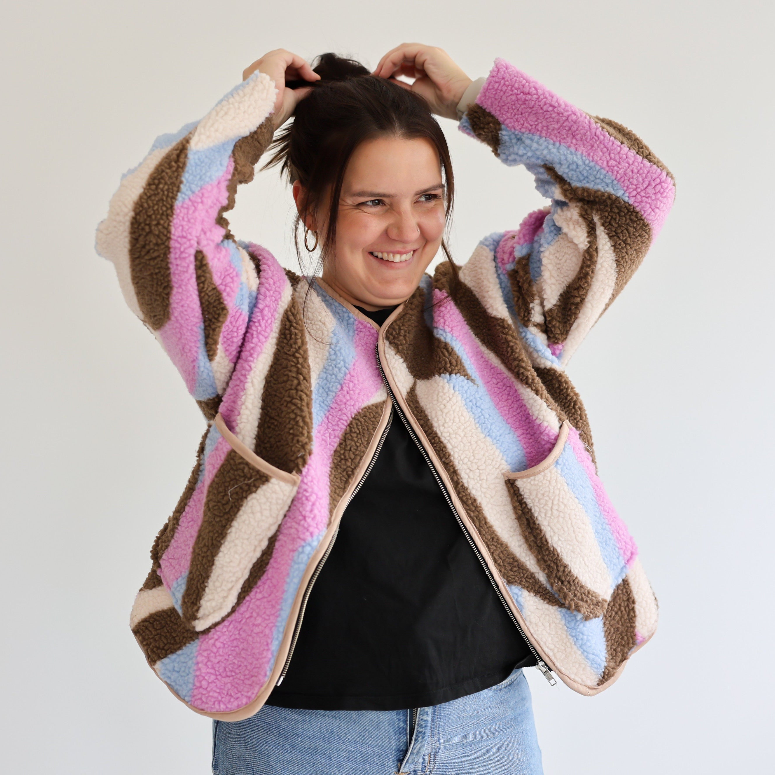 Nähpaket BUNDLE: Comfy Jacke, XL Tuch und Strickmütze (Gr. 34-52)