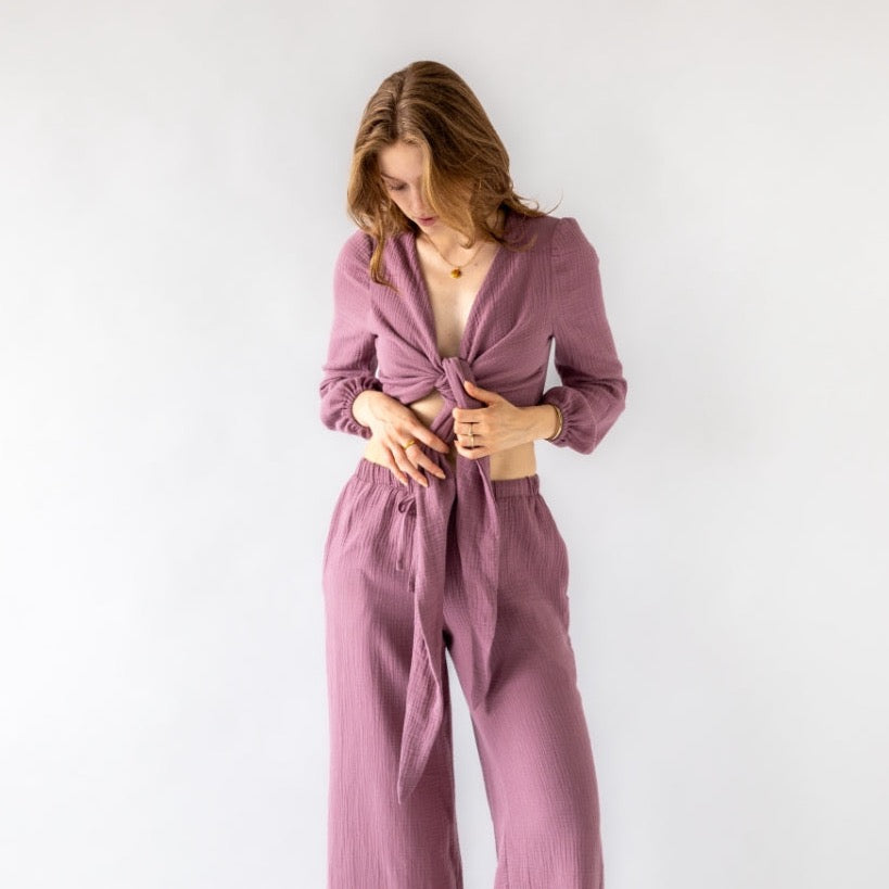 Nähpaket: Comfy Wickelbluse (Gr. 34-52)
