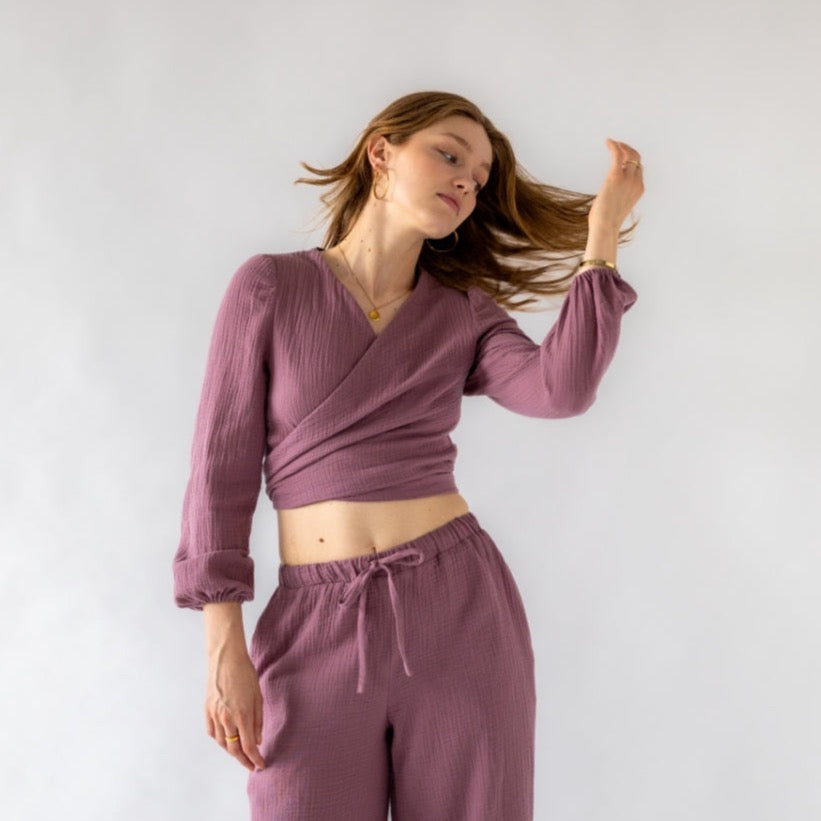 Nähanleitung: Comfy Wickelbluse Gr.34-52