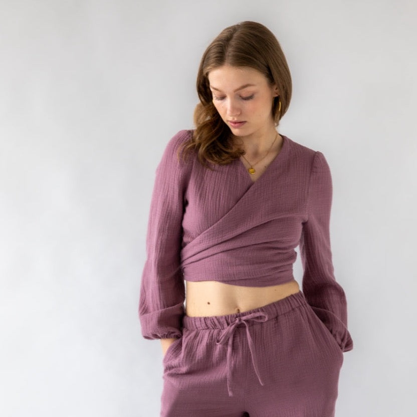 Nähpaket: Comfy Wickelbluse (Gr. 34-52)