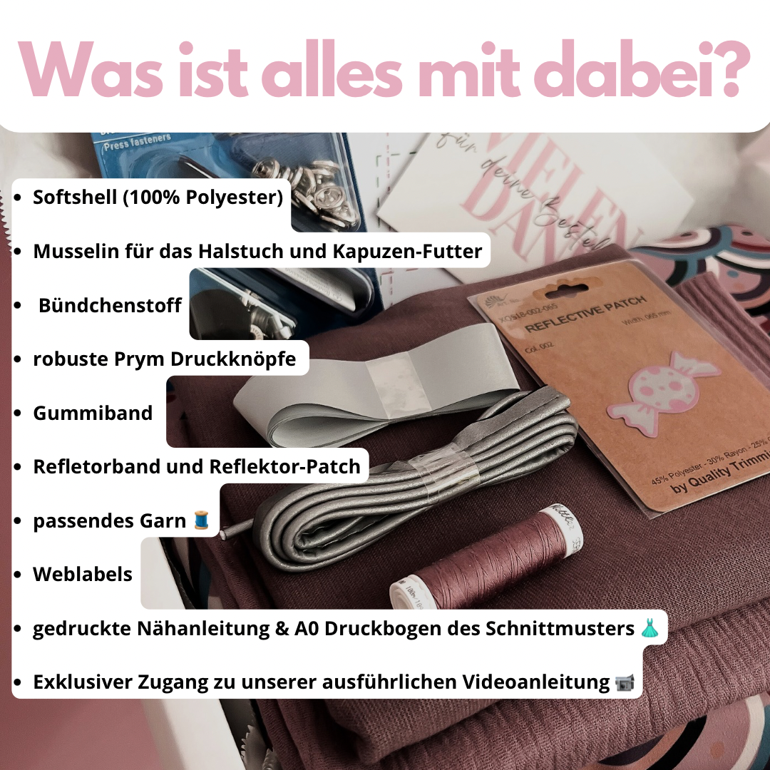 Nähpaket: Softshell-Overall DIY Box Gr. 74-122