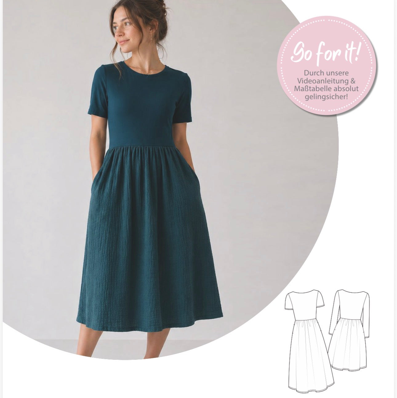 Nähanleitung: Kleid Paulina Größe 34-52