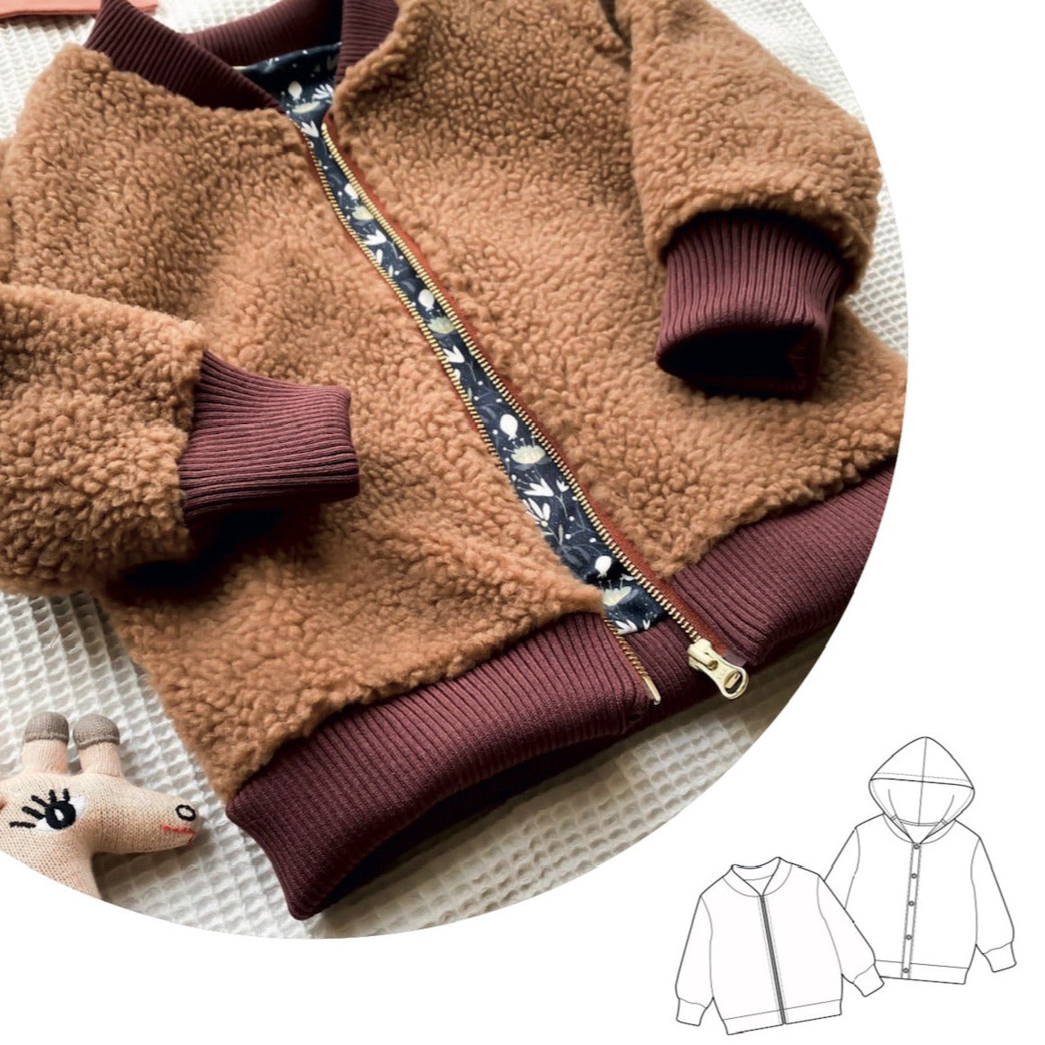 Nähanleitung: Collegejacke Paul Größe 56-110