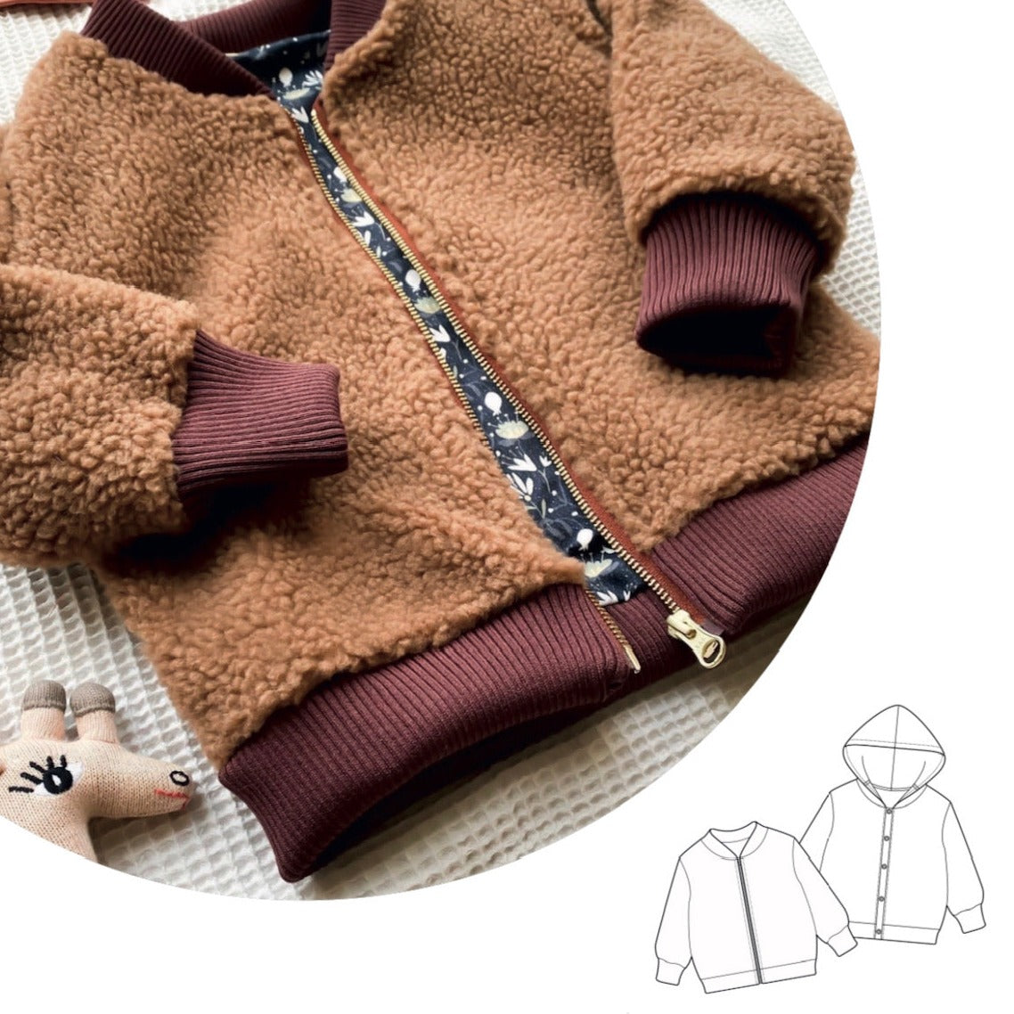 Nähanleitung: Collegejacke Paul Größe 116-164