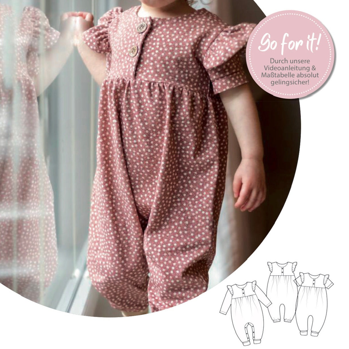 Nähanleitung: Cozy Romper Größe 56-104