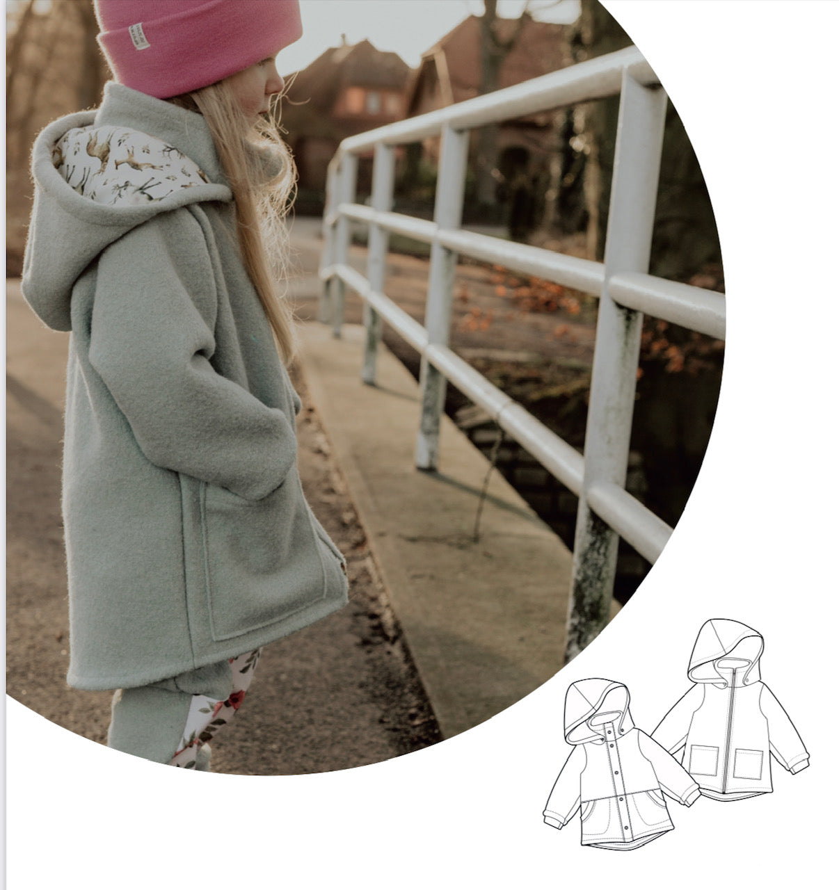 Nähanleitung: Jacke Malin Größe 86-164