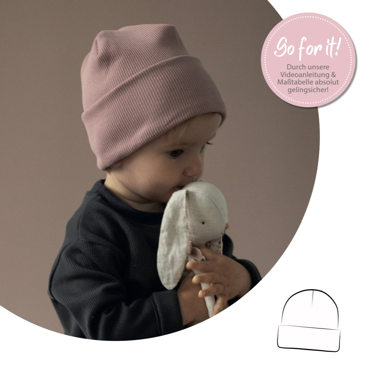 Nähanleitung: Beanie Mütze Gr. 0M - 6J