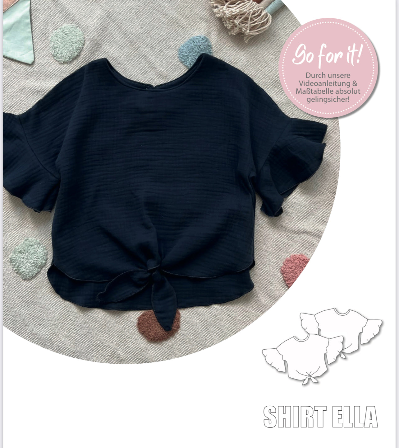 Nähanleitung: Shirt Ella 110-164