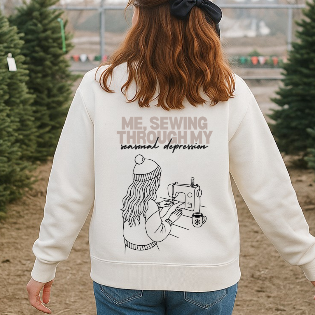 Bügelbild - Sewing through my seasonal depression (groß)