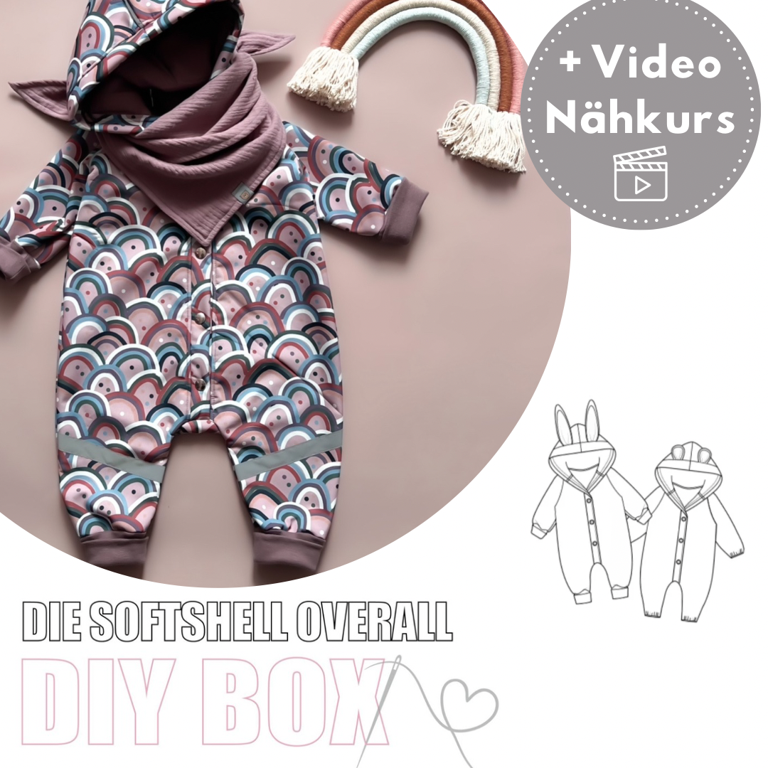 Nähpaket: Softshell-Overall DIY Box Gr. 74-122
