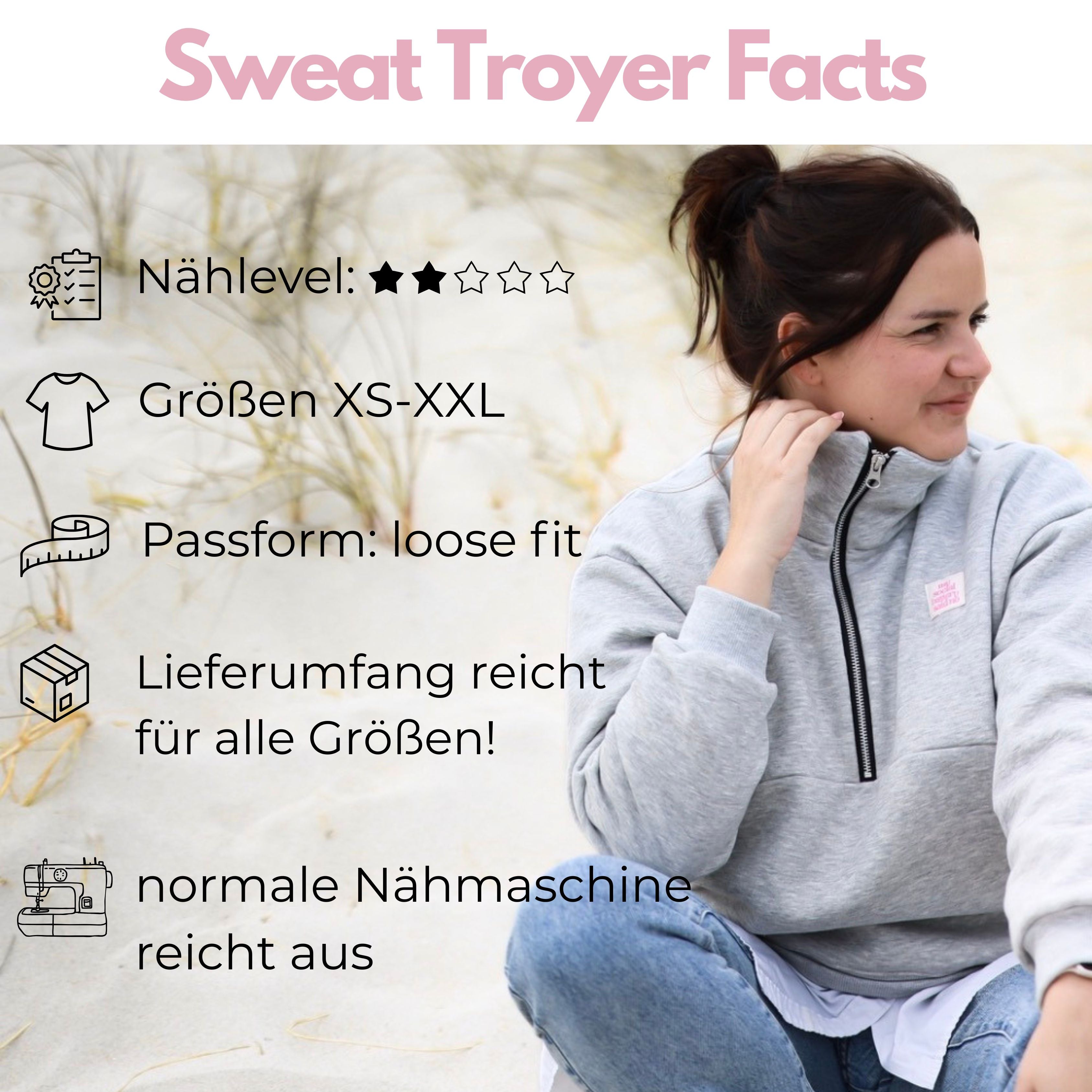 Nähpaket: Sweat-Troyer (Gr. XS-XXL)