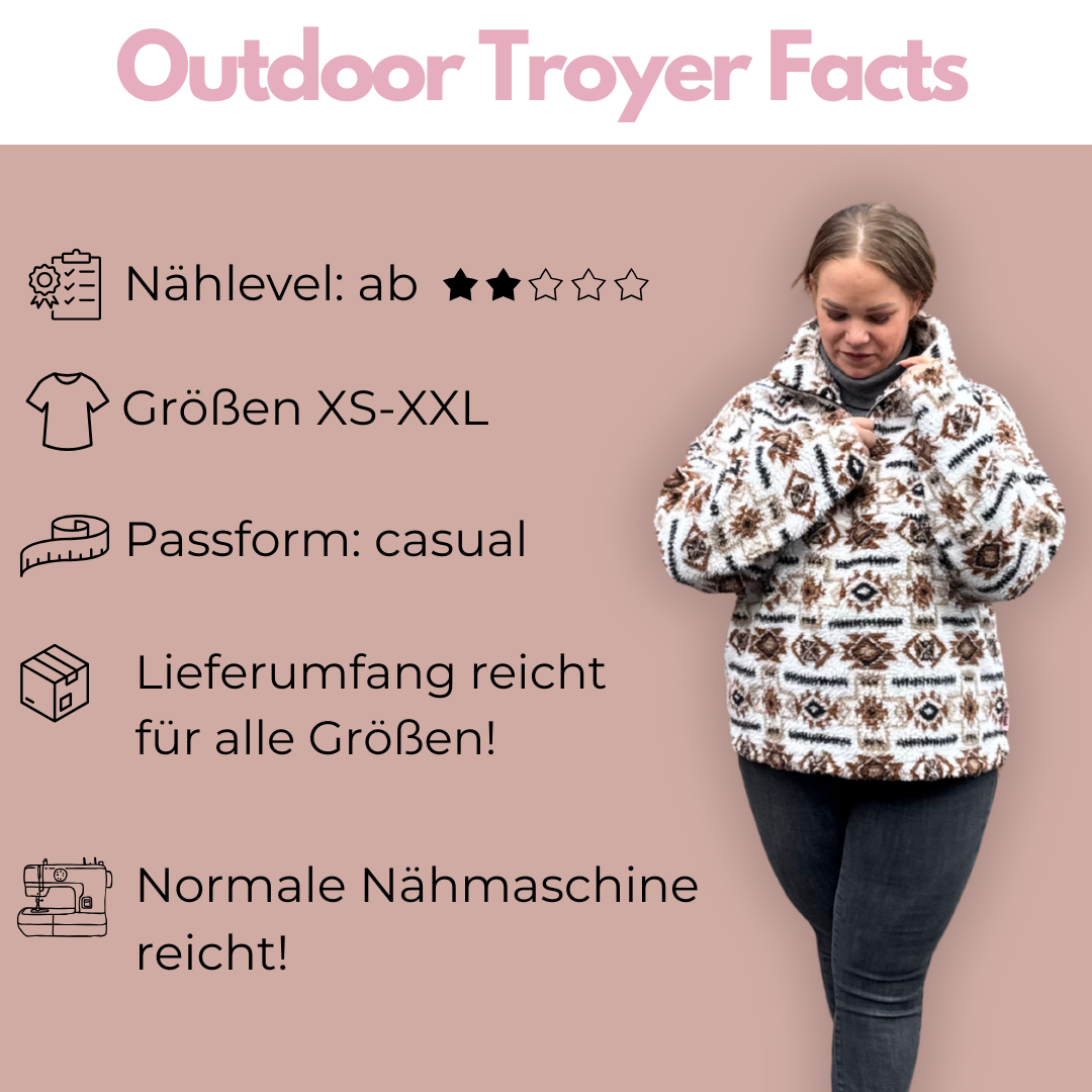 Nähpaket: Outdoor Troyer (Gr. XS-XXL)