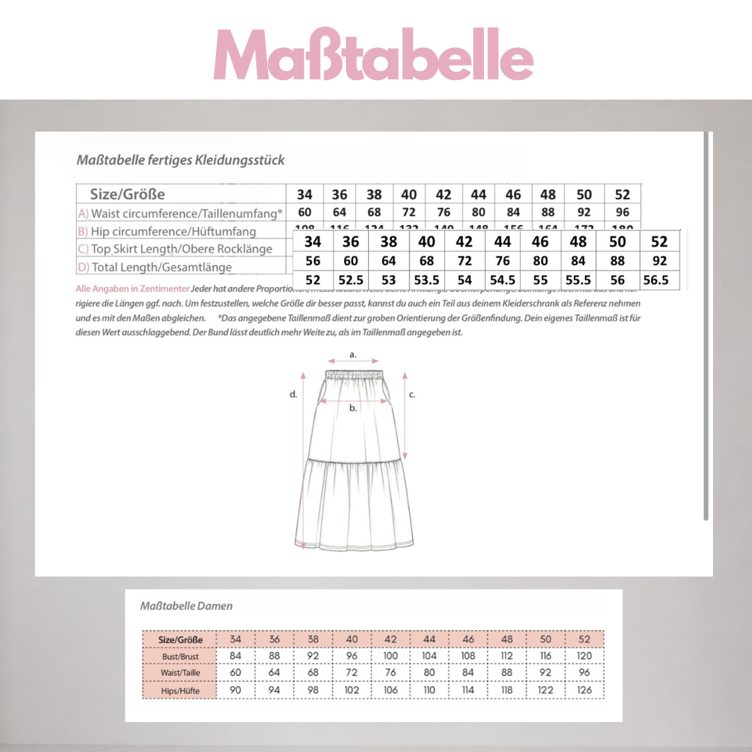 Nähanleitung: Sunday Skirt Gr. 34-52
