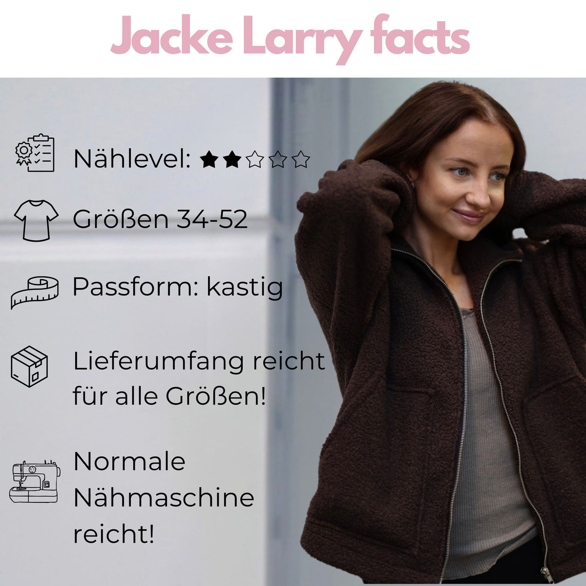 Nähpaket: Jacke Larry (Gr. 34-52)