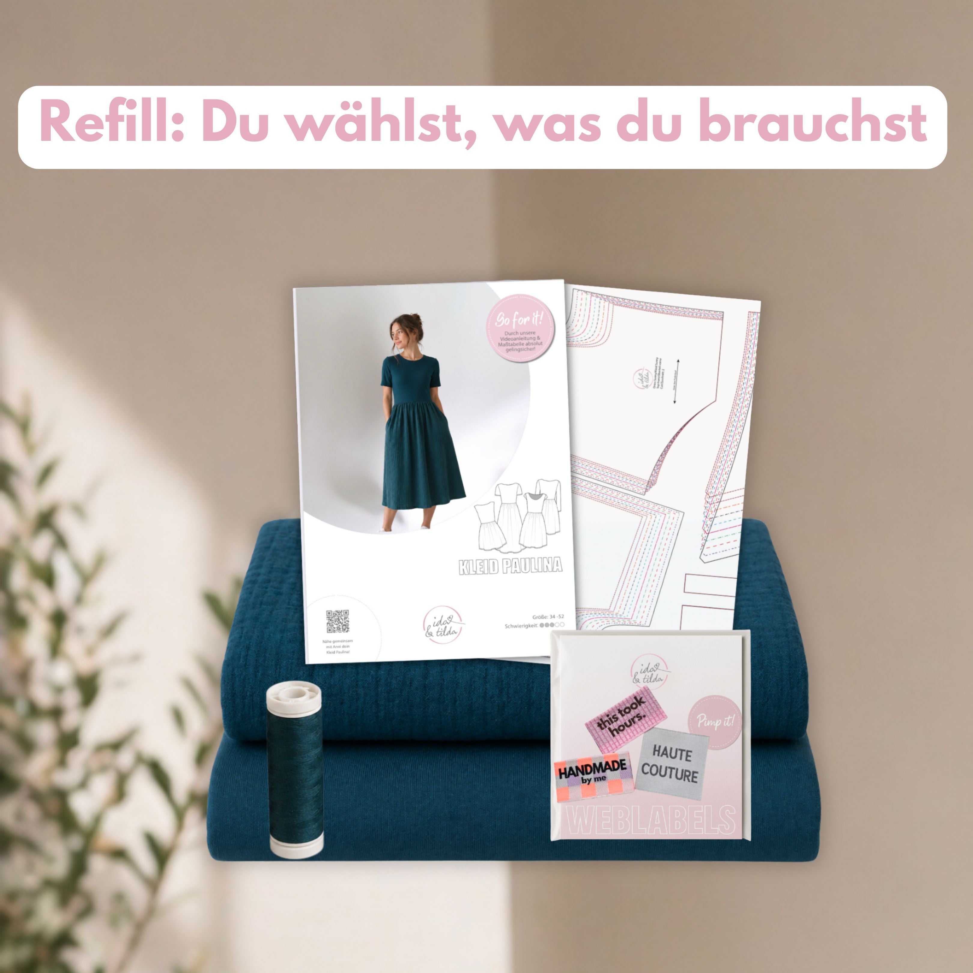 Refill-Kit: Kleid Paulina (Gr. 34-52)
