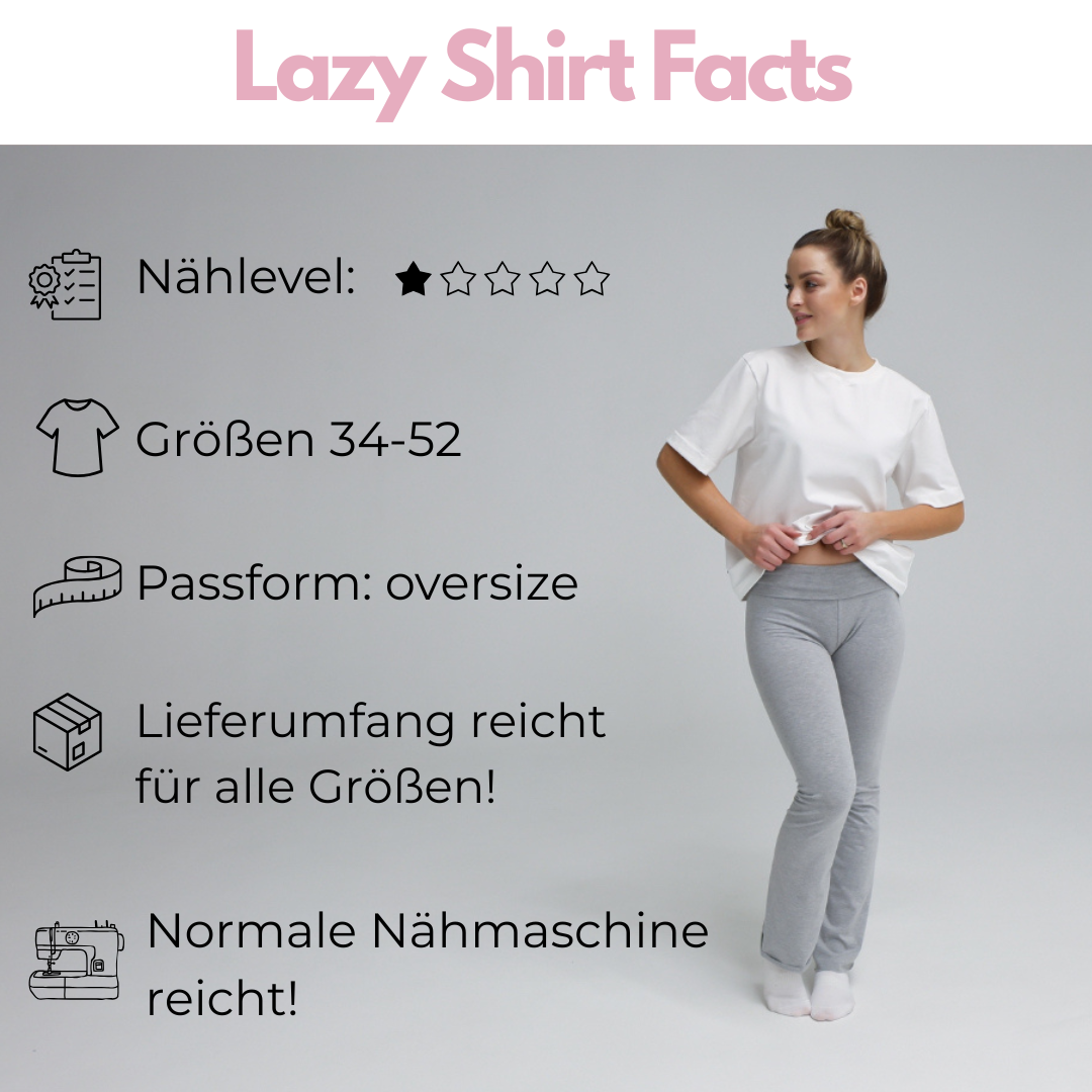 Nähpaket: Lazy Shirt aus Jersey (Gr. 34-52)
