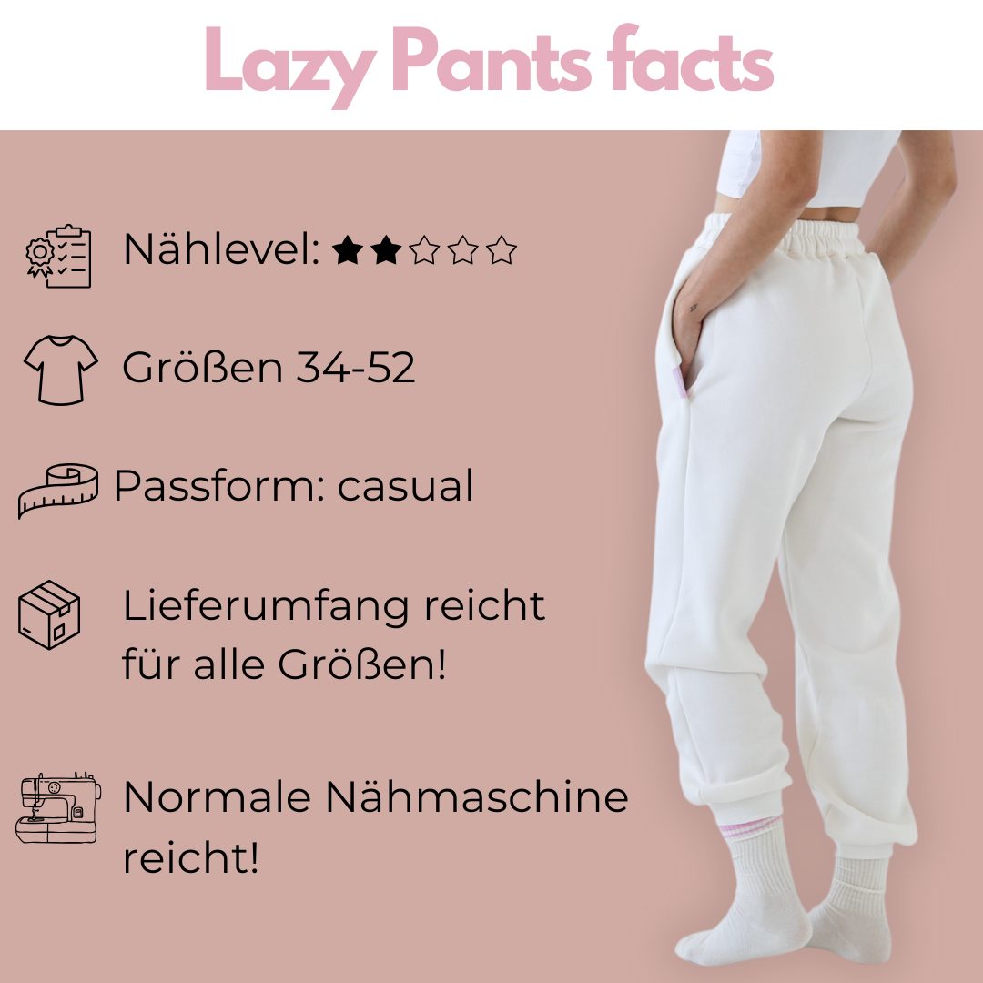 Nähpaket: Lazy Pants (Gr. 34-52)