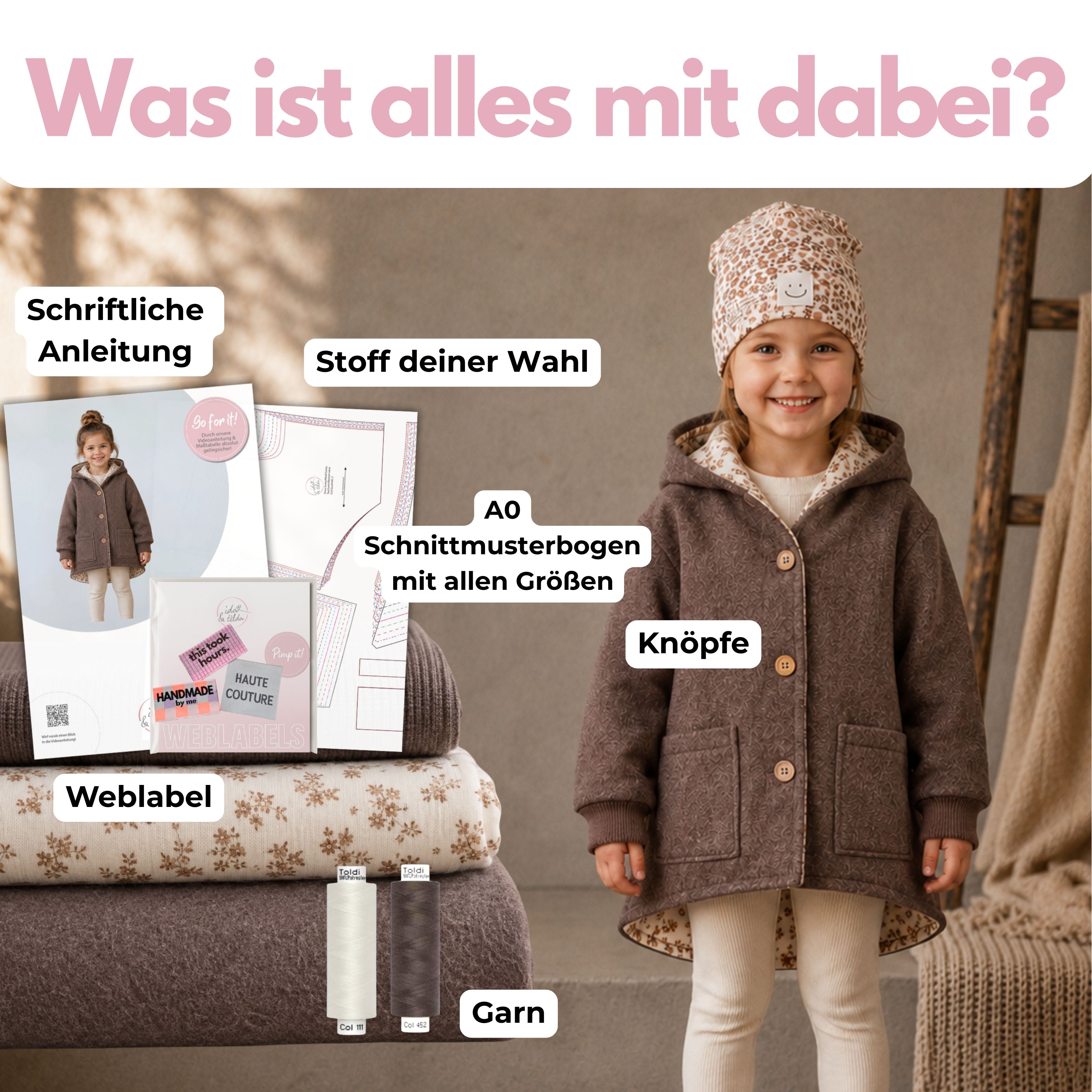 Nähpaket: Jacke Loulu DIY Box Gr. 74-122