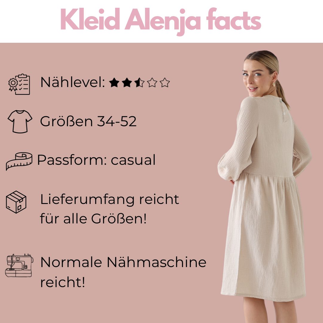 Nähpaket: Kleid Alenja (Gr. 34-52)