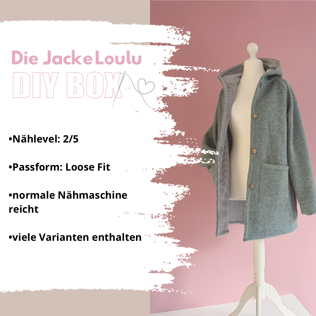 Nähanleitung: Jacke Loulu Größe 34-52