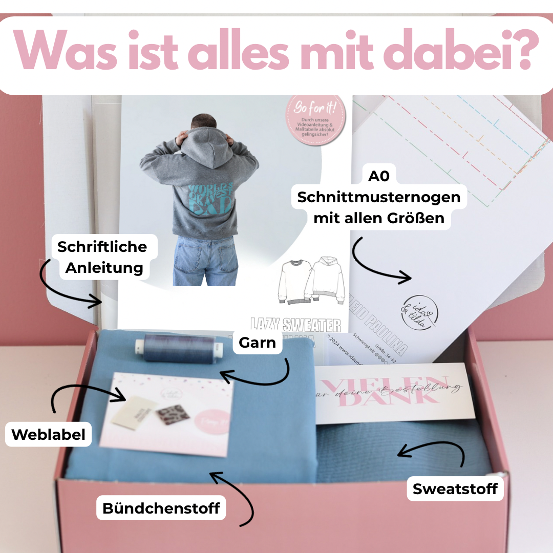 Nähpaket: Lazy Sweater FOR MEN Gr. XS-XXL