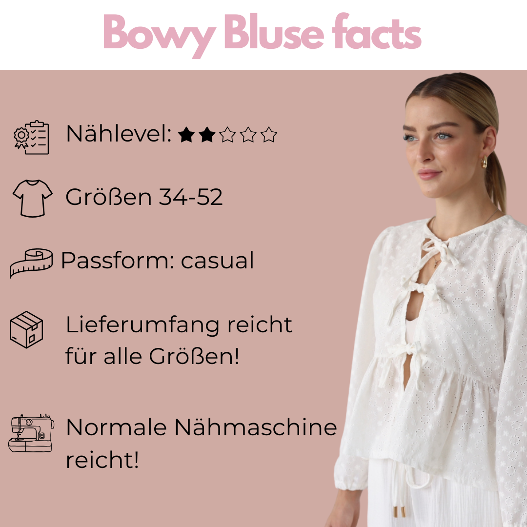 Nähpaket: Bowy Bluse (Gr. 34-52)