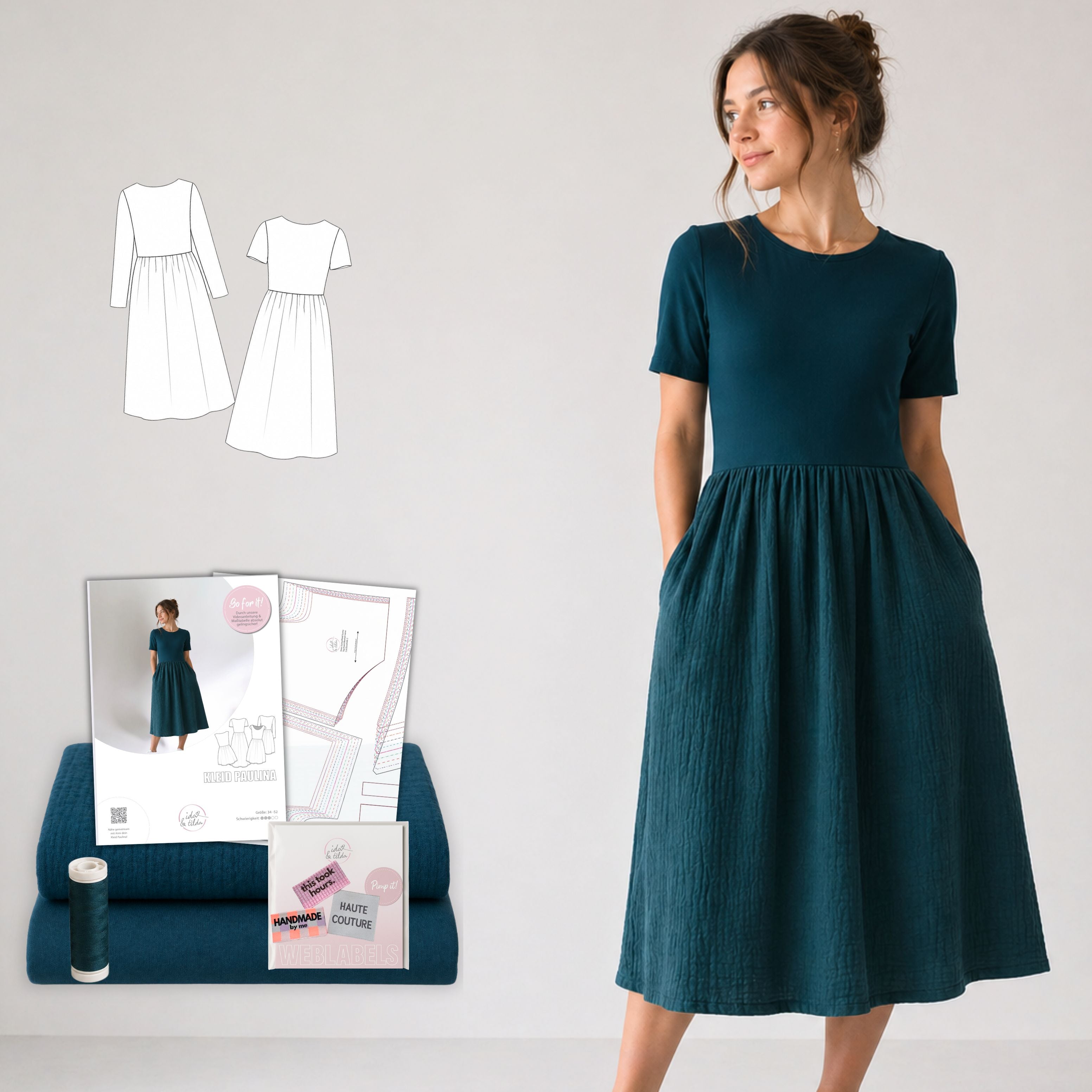 Refill-Kit: Kleid Paulina (Gr. 34-52)