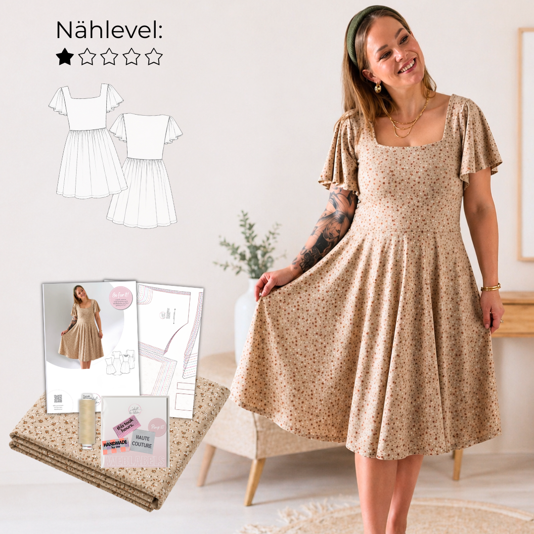 Nähpaket: Kleid Flora (Gr. 34-52)