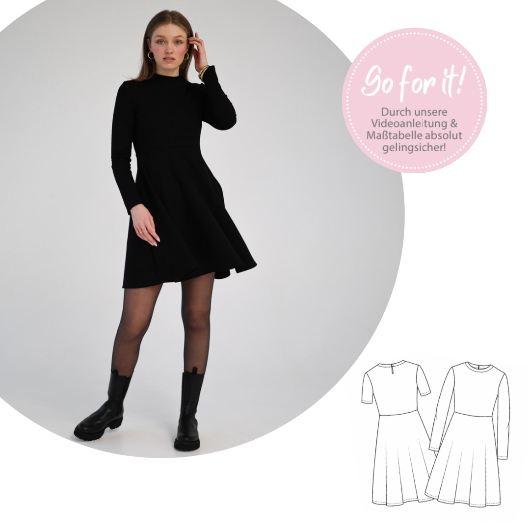 Nähanleitung: Swingy Dress Größe 34-52