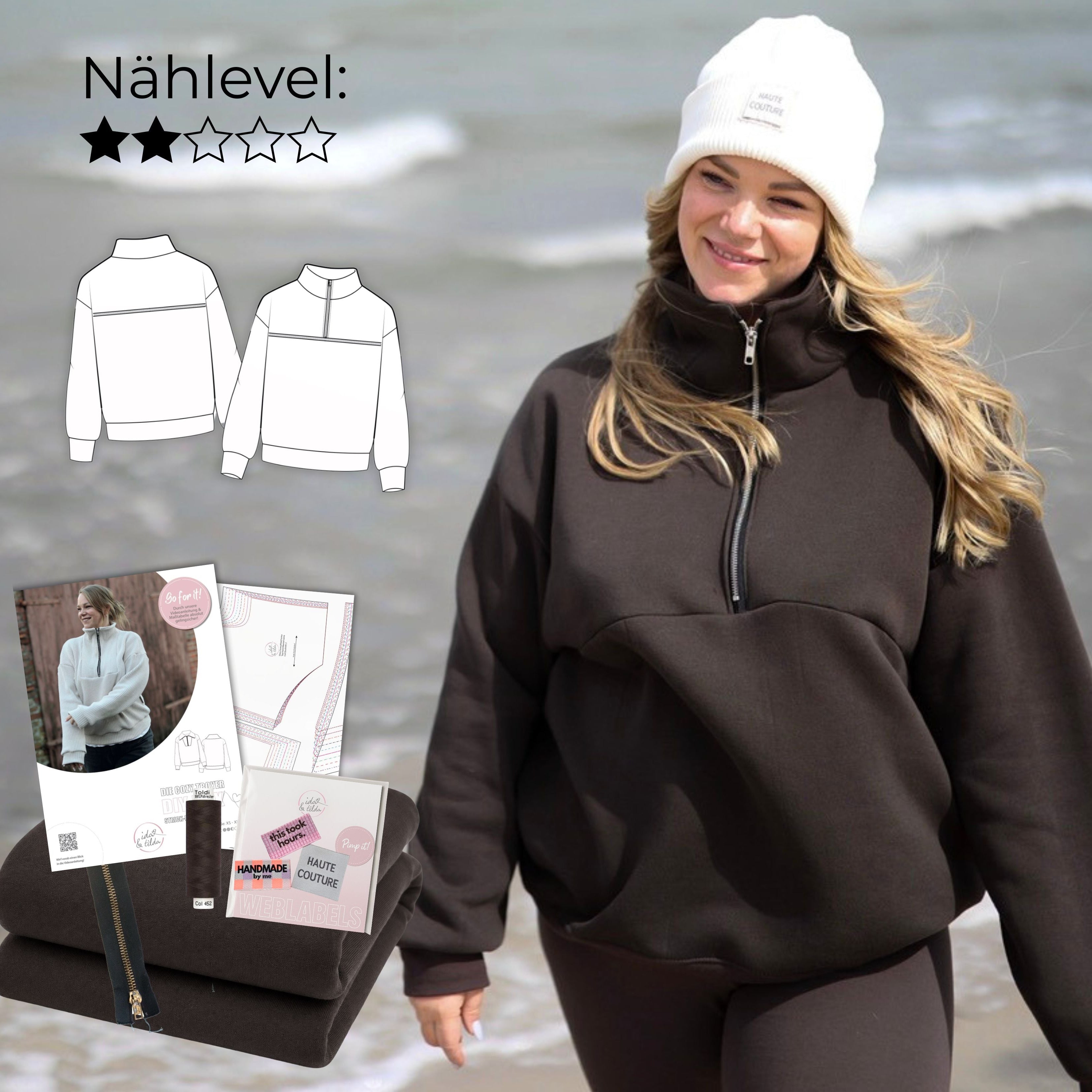 Nähpaket: Sweat-Troyer (Gr. XS-XXL)