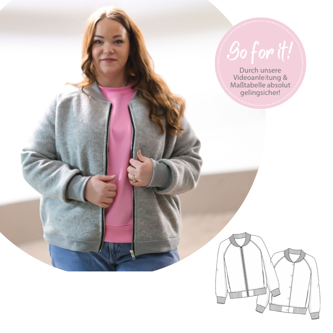 Nähanleitung: Collegejacke Paul Gr.34-52