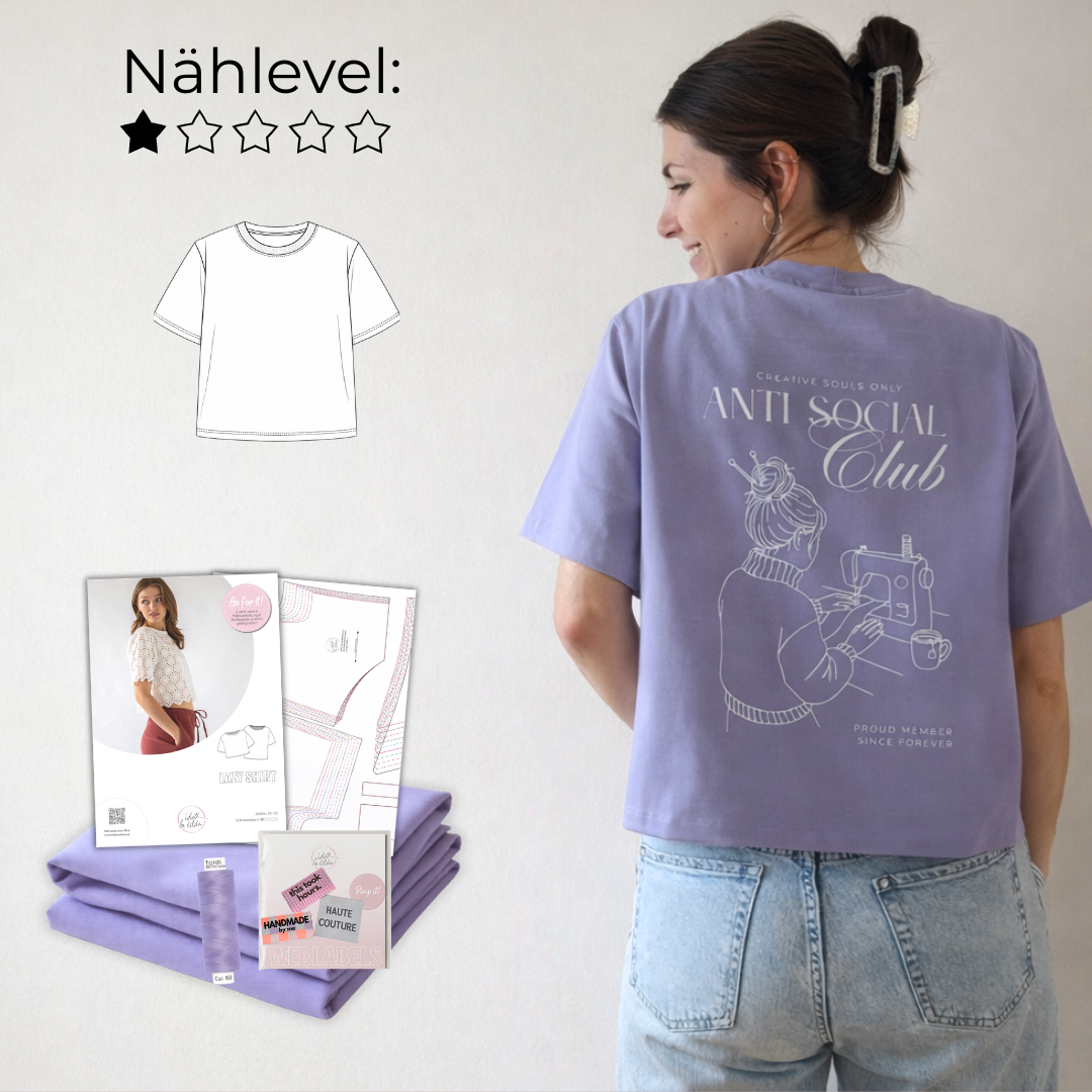 Nähpaket: Lazy Shirt aus Jersey (Gr. 34-52)