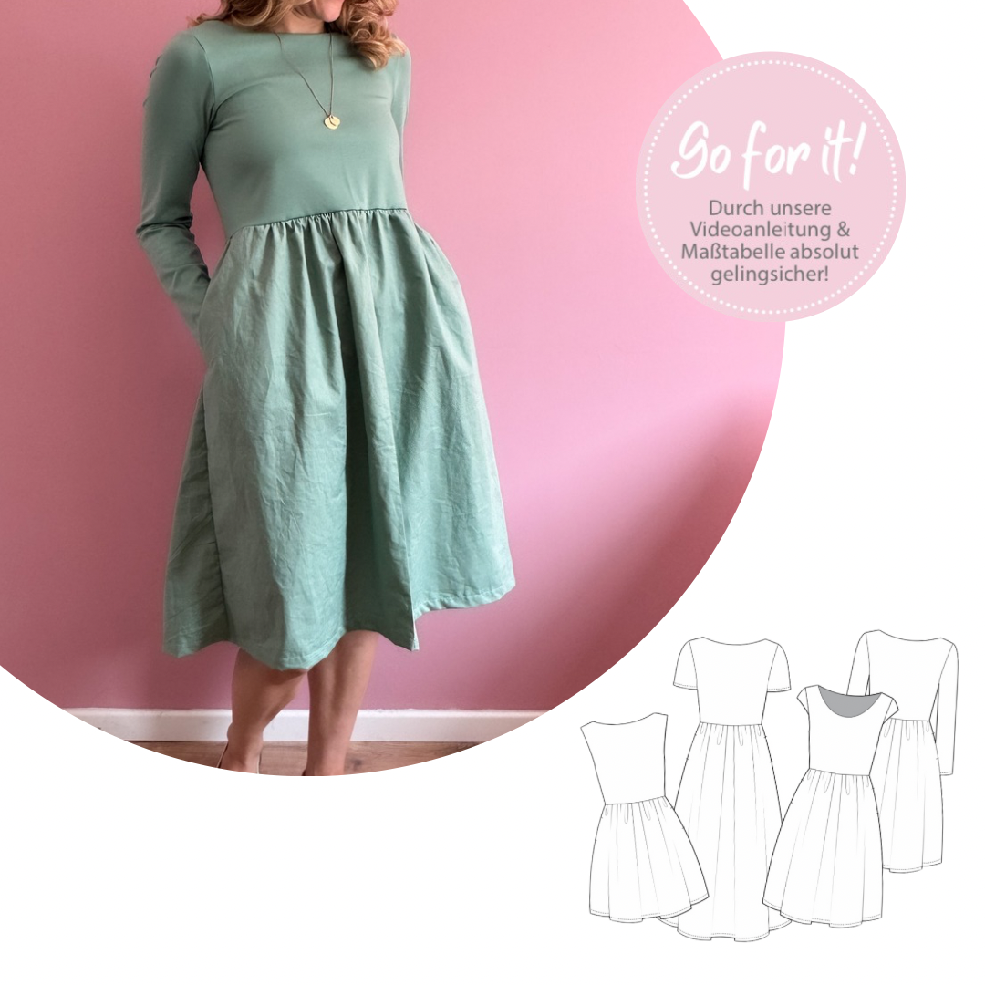 Nähanleitung: Kleid Paulina Größe 34-52