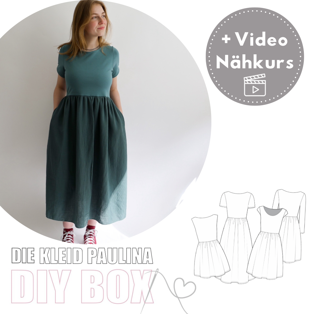 Nähpaket: Kleid Paulina DIY Box (Gr. 34-52)