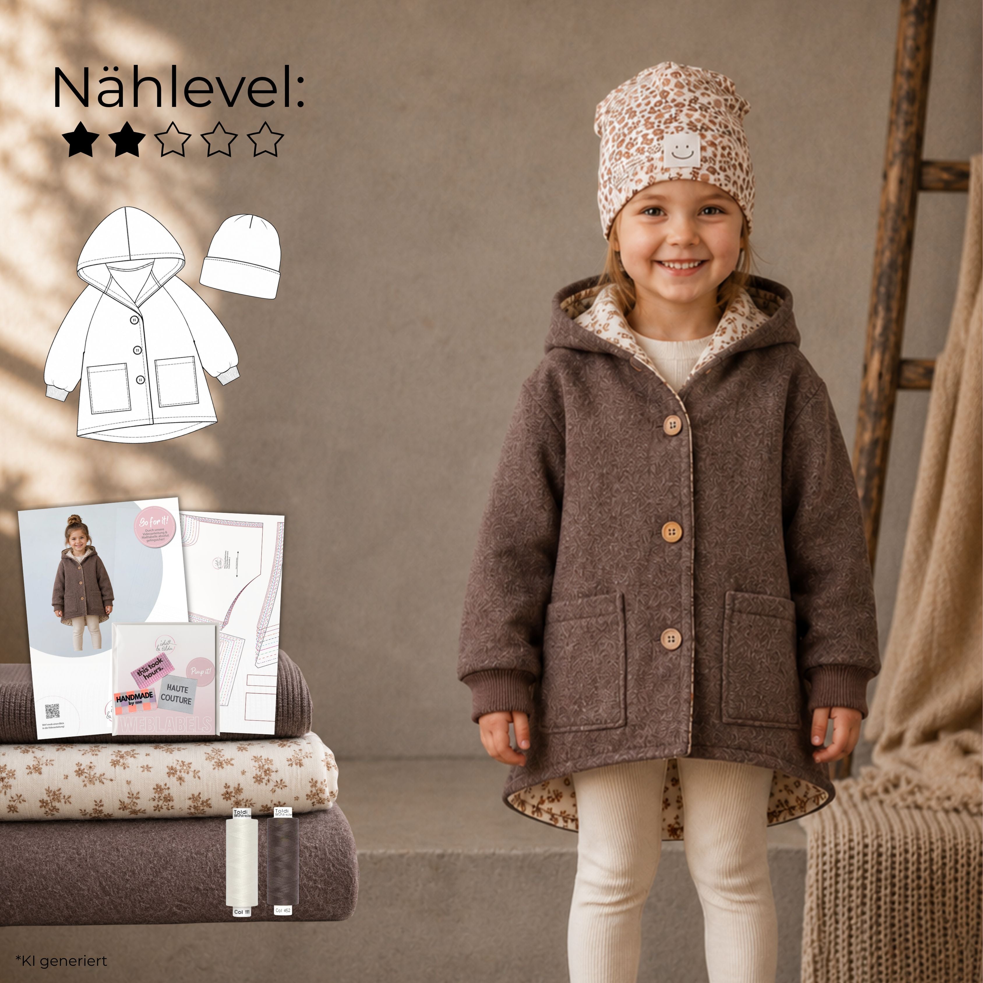 Nähpaket: Jacke Loulu DIY Box Gr. 74-122