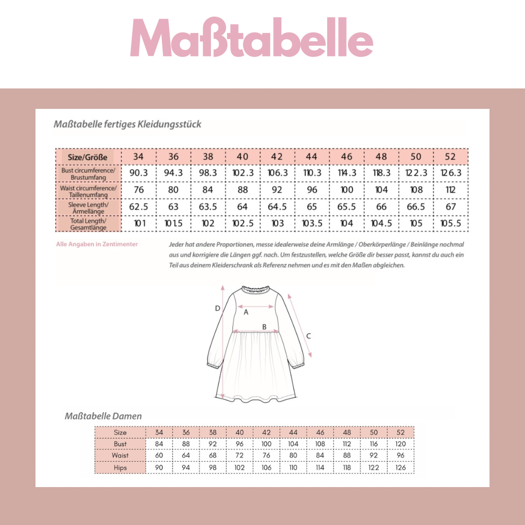 Nähanleitung: Kleid Alenja Gr.34-52