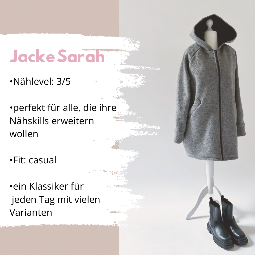 Nähanleitung: Jacke / Mantel Sarah Gr.34-52
