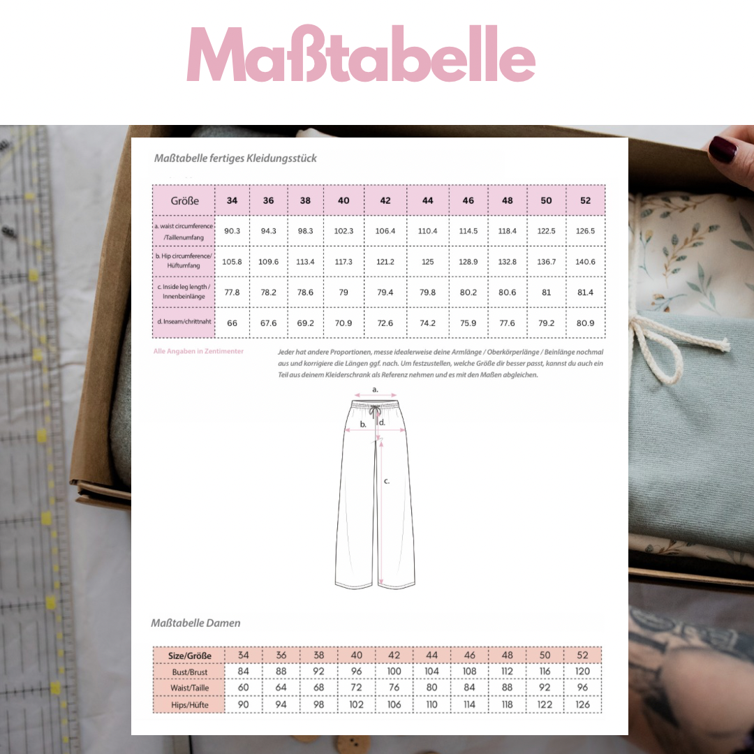 Nähpaket: Cozy Pants DIY Box (Gr. 34-52)