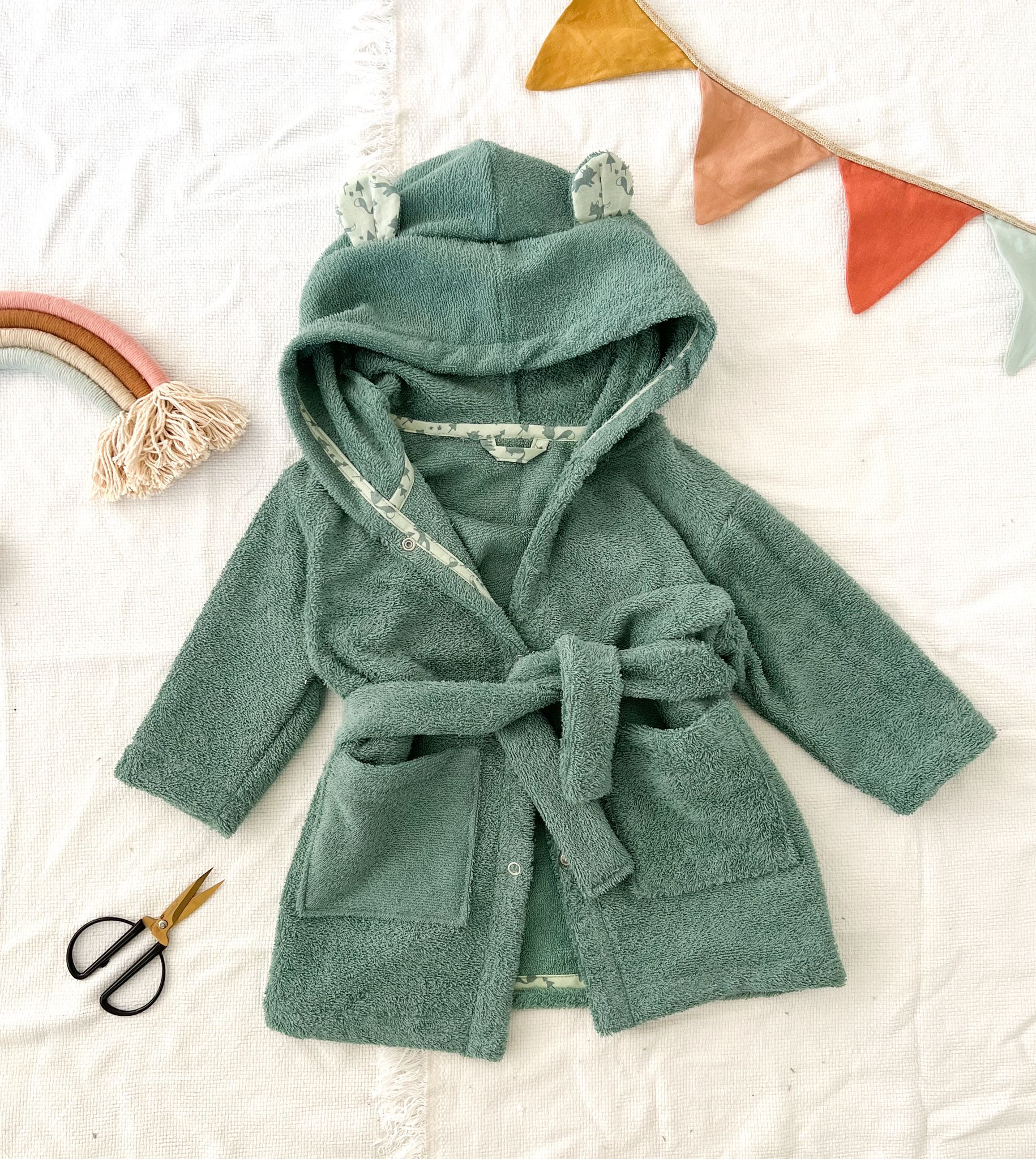 Nähanleitung: Bademantel Kilian Größe 80-134