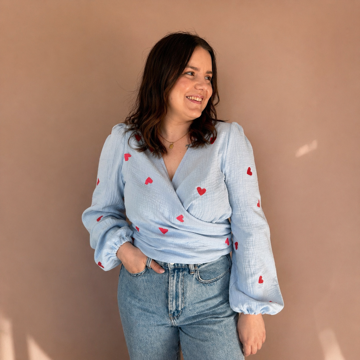 Nähpaket: Comfy Wickelbluse (Gr. 34-52)