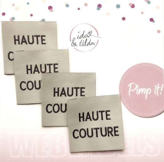 Weblabel "Haute Couture" 3,5 x 3,5cm
