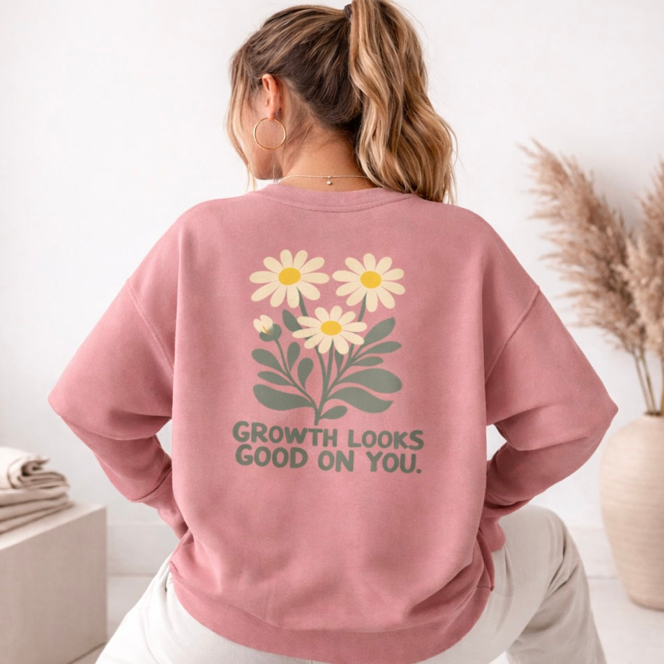 Bügelbild - Growth looks good on you - Vanilla (groß)