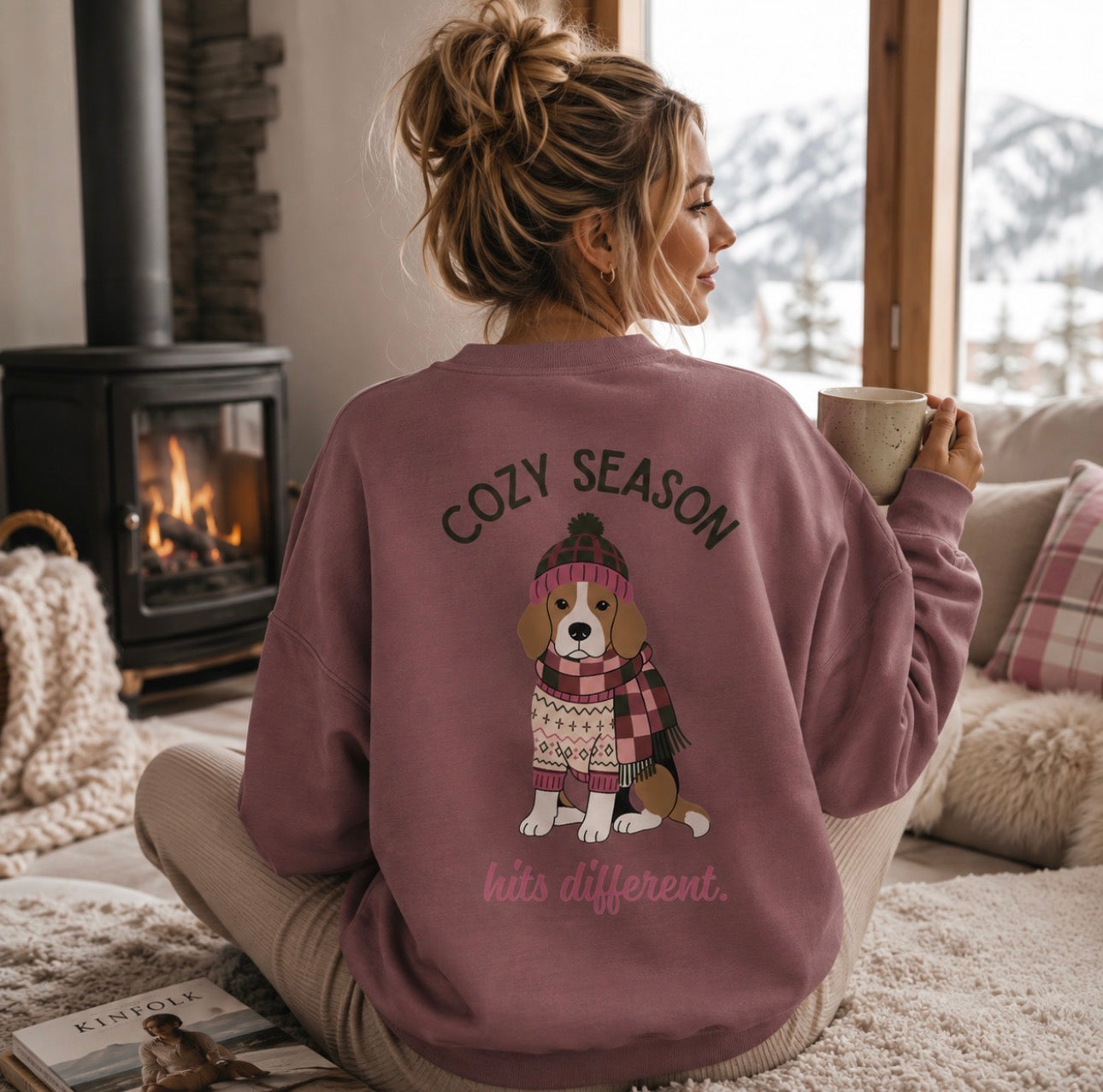 Bügelbild - Beagle Pink (verschiedene Größen)
