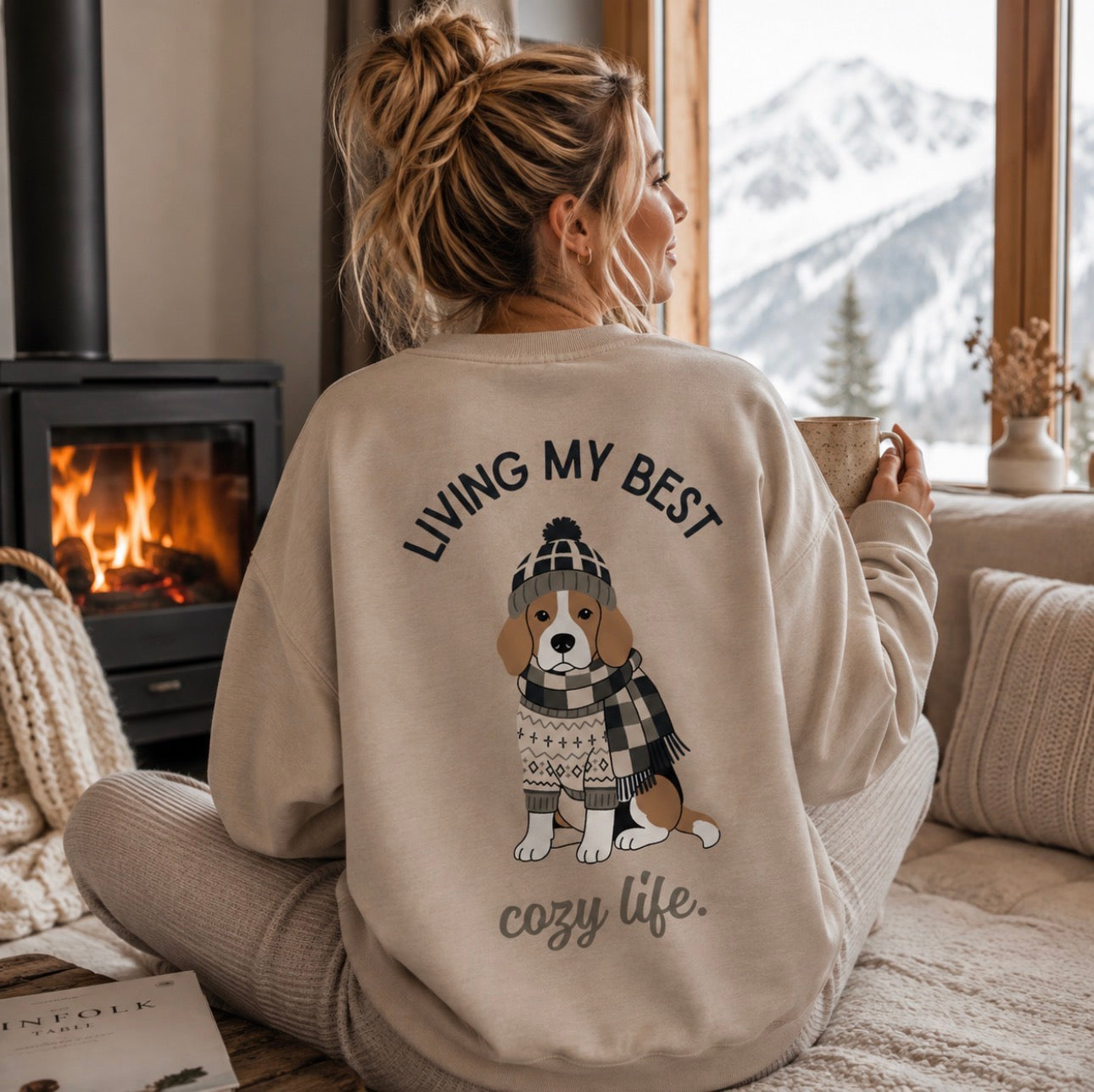 Bügelbild - Beagle Navy (verschiedene Größen)