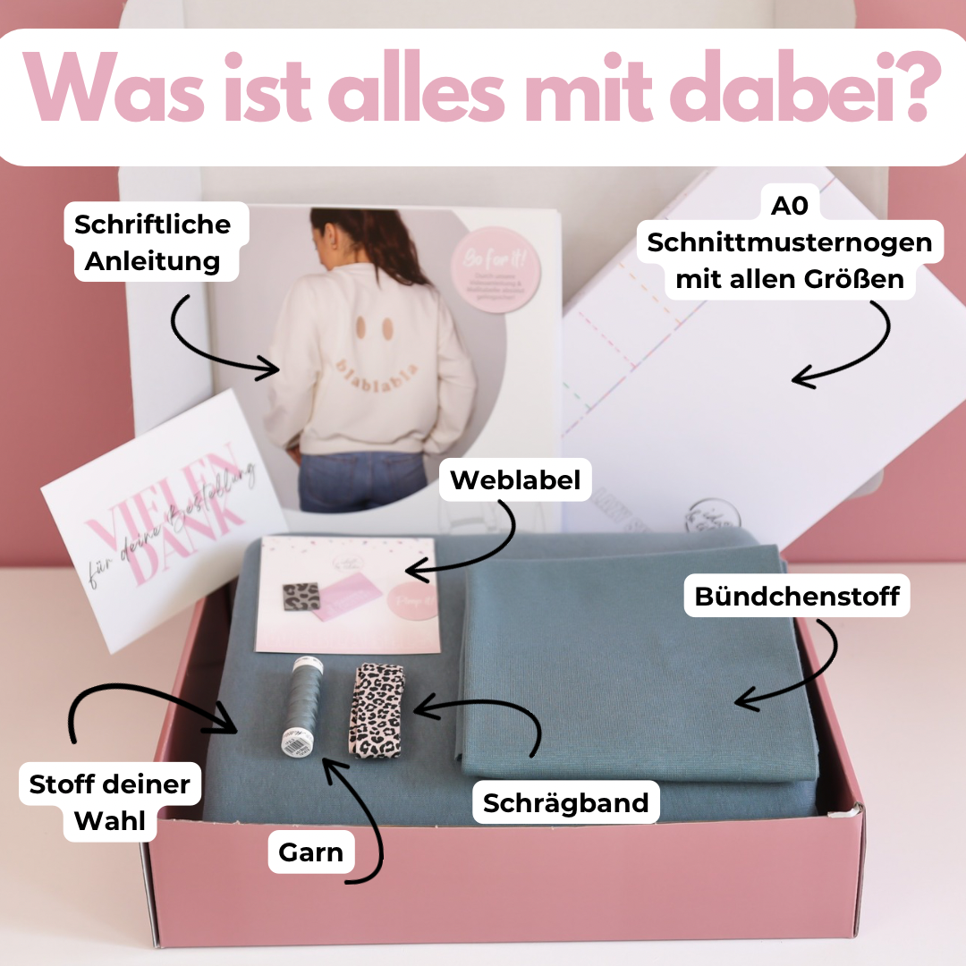 Nähpaket: Lazy Sweater DIY Box Gr. XS-XXL